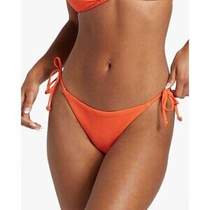 Billabong Swim Women Size LARGE Tie Side Tanga Skimpy Bikini Bottom Orange NEW